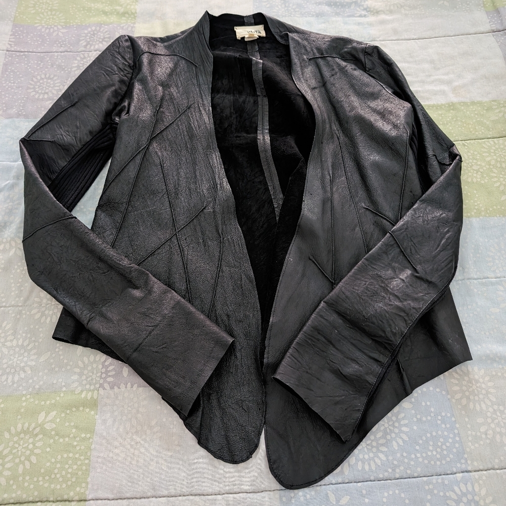 Ya-ya waterfall leather jacket